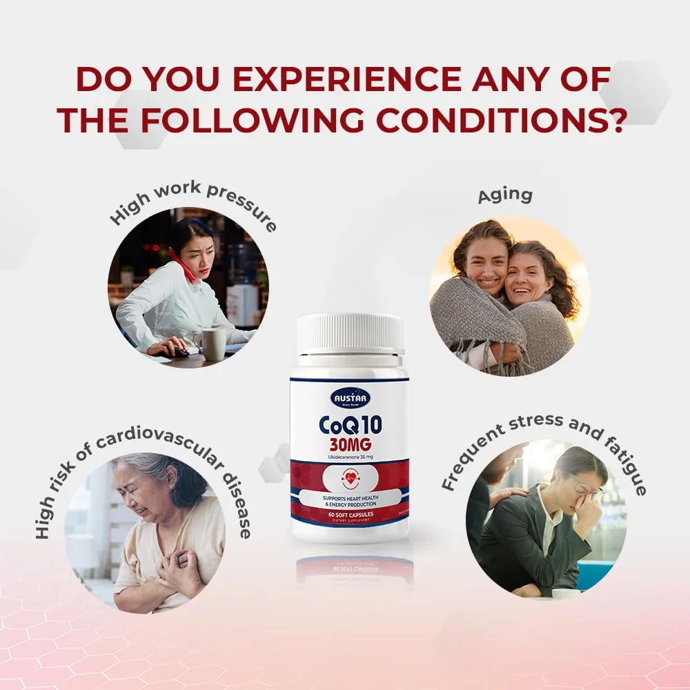 AUSTAR CoQ10 30mg - 60 Soft Capsules 3 AUSTAR CoQ10 30mg - 60 Soft Capsules - Image 3